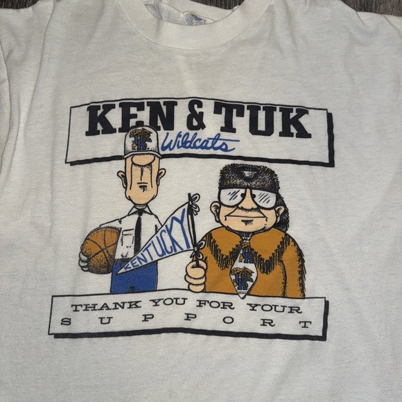 Vintage‎ Kentucky Basketball Wildcats Ken & Tuck T-Shirt Single Stitch XL USA - Picture 1 of 7